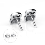 925 Sterling Silver Kettle Bell Style Studs