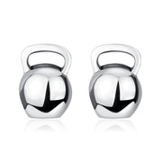 925 Sterling Silver Kettle Bell Style Studs