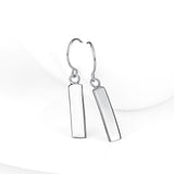 925 Sterling Silver Lucky Bar Drop Earring