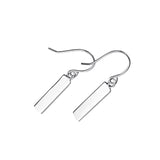 925 Sterling Silver Lucky Bar Drop Earring