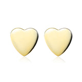 925 Sterling Silver Simple Love Heart Studs Gift for Girlfriend Women