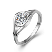 925 Sterling Silver Shinning Zircon Wedding Ring Gift for Woman or Girlfriend