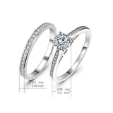 925 Sterling Silver Jewelry Ring Wedding Ring Gift for Girlfriend and Woman