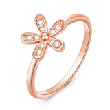 925 Sterling Silver Flower Jewelry Ring for Girls and Woman