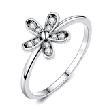 925 Sterling Silver Flower Jewelry Ring for Girls and Woman