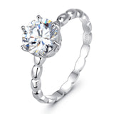 925 Sterling Silver Wedding Ring Jewelry Ring Diamond Ring Gift for Girls and Woman