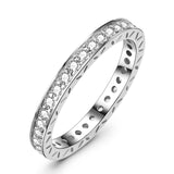 925 Sterling Silver Jewelry Ring Shinning Zircon Wedding Ring for New Couple