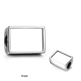 Personalized 925 Sterling Silver Rectangle Color Photo Charm