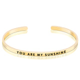 925 Sterling Silver You Are My Sunshine Bangle Bracelet