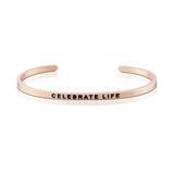 Happiness Series Customized Engraved Personalized Bangle Bracelet