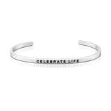 Happiness Series Customized Engraved Personalized Bangle Bracelet