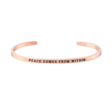 Peace series Customized Engraved Personalized Bangle Bracelet