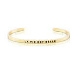 Happiness Series Customized Engraved Personalized Bangle Bracelet