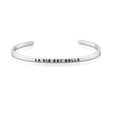 Happiness Series Customized Engraved Personalized Bangle Bracelet