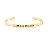 Happiness Series Customized Engraved Personalized Bangle Bracelet