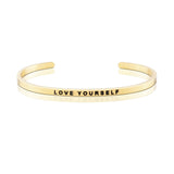 Happiness Series Customized Engraved Personalized Bangle Bracelet