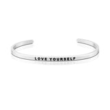 Happiness Series Customized Engraved Personalized Bangle Bracelet