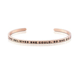 Happiness Series Customized Engraved Personalized Bangle Bracelet