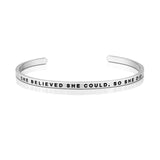 Happiness Series Customized Engraved Personalized Bangle Bracelet