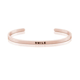 Happiness Series Customized Engraved Personalized Bangle Bracelet