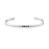 Happiness Series Customized Engraved Personalized Bangle Bracelet