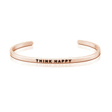 Happiness Series Customized Engraved Personalized Bangle Bracelet