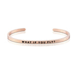 Happiness Series Customized Engraved Personalized Bangle Bracelet