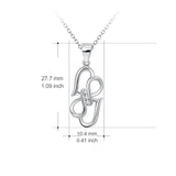 925 Sterling Silver Charm Pendant with Chain Heart By Heart Love Jewelry Necklace for Girlfriend