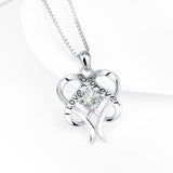 "I Love You Forever" 925 Sterling Silver Celtic Knot Love Jewelry Necklace