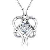 "I Love You Forever" 925 Sterling Silver Celtic Knot Love Jewelry Necklace