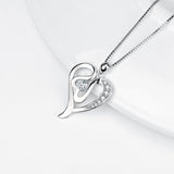 925 Sterling Silver Love Heart Jewelry Necklace For Women