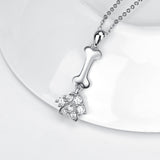 925 Sterling Silver Necklace With Double Charming Pendant