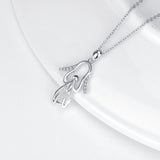 925 Sterling Silver Lovely Dog Pendant with Chain Necklace