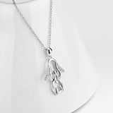 925 Sterling Silver Lovely Dog Pendant with Chain Necklace