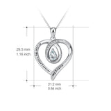 "Always My Sister Forever My Friend" Shinning Zircon Jewelry Necklace Charm Pendant with Chain