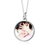 925 Sterling Silver Lovely Baby Color Photo Fashion Jewelry Necklace