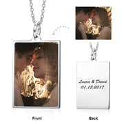 You're My Angel -Copper/925 Sterling Silver  Personalized Color Photo&Text Necklace Adjustable 16”-20”