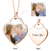 We're Soul Mates -10K/14K Gold Personalized Color Photo&Text Necklace Adjustable 16”-20”