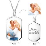 Hold You Tight - 10K/14K Gold Personalized Color Photo Customized Brand Pendant-White Gold/Yellow Gold/Rose Gold