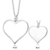 925 Sterling Silver Personalized Color Photo Necklace Adjustable 16”-20”