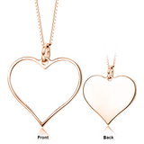 14K Gold Personalized Color Photo Necklace Adjustable 16”-20”