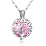 925 Sterling Silver Twelve Months Bithstones Life Tree Pendant Necklace