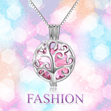 925 Sterling Silver Twelve Months Bithstones Life Tree Pendant Necklace