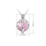 925 Sterling Silver Twelve Months Bithstones Life Tree Pendant Necklace