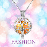 925 Sterling Silver Twelve Months Bithstones Life Tree Pendant Necklace