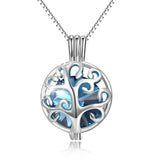 925 Sterling Silver Twelve Months Bithstones Life Tree Pendant Necklace