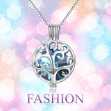 925 Sterling Silver Twelve Months Bithstones Life Tree Pendant Necklace