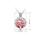 925 Sterling Silver Twelve Months Bithstones Life Tree Pendant Necklace