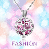 925 Sterling Silver Twelve Months Bithstones Life Tree Pendant Necklace