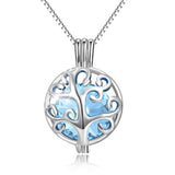 925 Sterling Silver Twelve Months Bithstones Life Tree Pendant Necklace